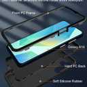 for Samsung Galaxy A16 5G Phone Case, 3-Layer 16ft Drop Protection, with Dustproof Port Cover, Full-Body Shockproof Heavy Duty Protective Phone Case, Black