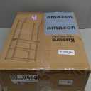 Kitsure Over The Toilet Storage Rack - Freestanding Over The Toilet Storage Cabinet with Paper Holder & Hooks, Bathroom Organizers and Storage, Brown + Black, 3 Tiers (61" H)