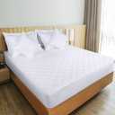 Utopia Bedding Quilted Fitted Mattress Pad, Twin XL Size, Elastic Fitted Twin Extra Long Mattress Topper Protector and Cover Stretches up to 16 Inches Deep, Machine Washable (White)