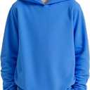 Funnycokid Boys Hoodies Teens Hooded Shirt Kids Long Sleeve Fashion Hoody (11-12 Years, Blue)