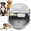 Automatic Animal Drinking Water Bowl, Stainless Steel Water Troughs for Livestock Water Dispenser for Horse,Goat,Pig,Dog Pet Feeder (Without Drainage Hole)