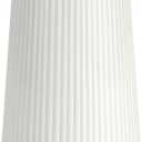 White Ceramic Vase, GUKJOB Small Cute Flower Vase for Pampas Grass, Home, Living Room, Dining Table, Farmhouse, Office Decor, Bedroom, Table, and Kitchen Shelf (White)