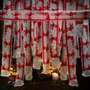 Halloween Decorations Creepy Blood Bandage, Haunted House Decor Scary Gauze Bandage, Crime Scene Props for Mummy, Cosplay Parties and Door Curtains(Palm Pattern,131ft)