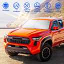 Upgraded 480T Windshield Sun Shade Custom Fit Toyota Tacoma 2016-2023 2024 2025, 5-Layer Car Front Sunshade, Cotton Spunlace Nonwoven Fabric, [OEM Design, 100% Sun Blockage] Heat UV Protection