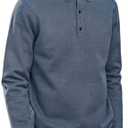ZVX Men's Polo Sweater Fashion Collar Casual Sweater, L