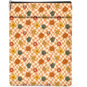 Book Lovers Book Sleeve, Book Accessories Bookish Gifts Book Gifts Friendship Christmas Birthday Gifts for Women Daisy Lovers Aunt Coworker, Aesthetic Book Pouch Book Protector, Retro Hippie Flowers Pack of 3