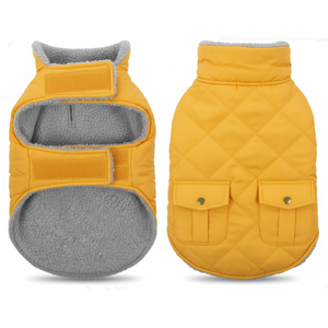 Queenmore Dog Winter Coat Warm Puffer Jacket Waterproof Plush Lining Thermal Cold Weather Vest for Small Medium Large Dogs, Windproof Easy On Pet Jacket Black M