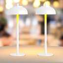 White Table Lamp Set of 2 Rechargeable,Table Lights Battery Operated-IP65 Waterproof-for Outdoor Patio/Restaurants/Home/Dinner/Table Lighting-Touch Control & Dimmable