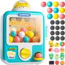 Skirfy Vending Machine Kids Toys 10 Empty Eggs Mini Vending Machine Erasers Operated Gumball Prize Machine Maker Game Claws Machine Easter Game Sensory Toys Dolls GiftsBlue