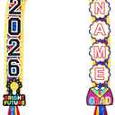 Kindergarten Graduation Ribbon Leis Class of 2026 Braided Necklace Making Kit with Alphabetic Decorative Cards Preschool Kids Grad Graduation Party Gifts(Red, Yellow, Blue)