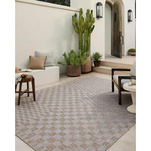 Loloi Amber Lewis Topanga Collection TOP-03 Natural/Dove 7'-10" x 10' Indoor/Outdoor Area Rug