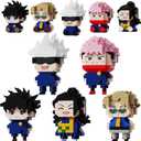 JESGO 5 JJK Jujutsu Battle Figures Building Blocks Set, 2IN1 Sitting&Standing Cute Top Popular Spell Kaisen Characters Brick Micro Headz, Japanese Manga Merch Ideal Gift for Fans Adult Teen 961PCS