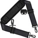 ZINZ Shoulder Strap 58" Ultra-Thick Fixed Padded and Adjustable Buckles Crossbody Strap for Briefcase Laptop Bag Luggage (Black)