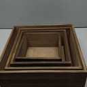 4 pieces wooden cake stands,antique brown cupcake stands for display,12 inches square wooden crates ,wood display risers for wedding,birthday party,Christmas,etc. (Antique Brown)