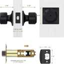 Haidms 6 Pack Oil Rubbed Bronze Door Knobs Interior, Privacy Interior Door Knob for Bedroom or Bathroom, Bronze Door Knobs