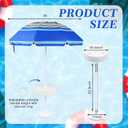 Briwooody Floating Pool Umbrella Outdoor, Novel Styles, Blue Stripes, 5 ft