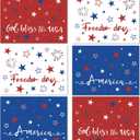 Memorial Day Placemat Set of 6 USA 250th Anniversary Patriotic Freedom Stars Place Mats 4th of July Veterans Plastic Table Mats Independence Day Holiday Table Placemats for Indoor Outdoor Party Dining