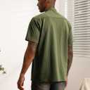 Mens Cotton Linen Shirts Short Sleeve Henley T-Shirt Summer Casual Lightweight Hippie Beach Tops (M)