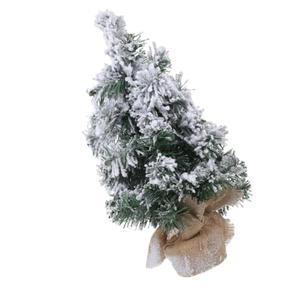 Mini Artificial Christmas Tree Desktop Xmas Party Decoration with Flocked Snow Effect Realistic Tabletop Prop for Home Office Festive Display