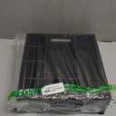 Wood Utensil Holder for Party, 6-Compartment Paper Plate Organizer with Handles, Wooden Silverware Caddy for Picnic, Camping, BBQ, Buffet, and Kitchen Countertop Organization, Black