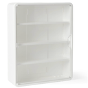 4Tiers Clear Display Case for Figures, WallMounted Display Box with Adjustable Shelves, Dustproof Display Cabinet Organizer for Mini Figures, Blind Box Toys and Collectibles (White)
