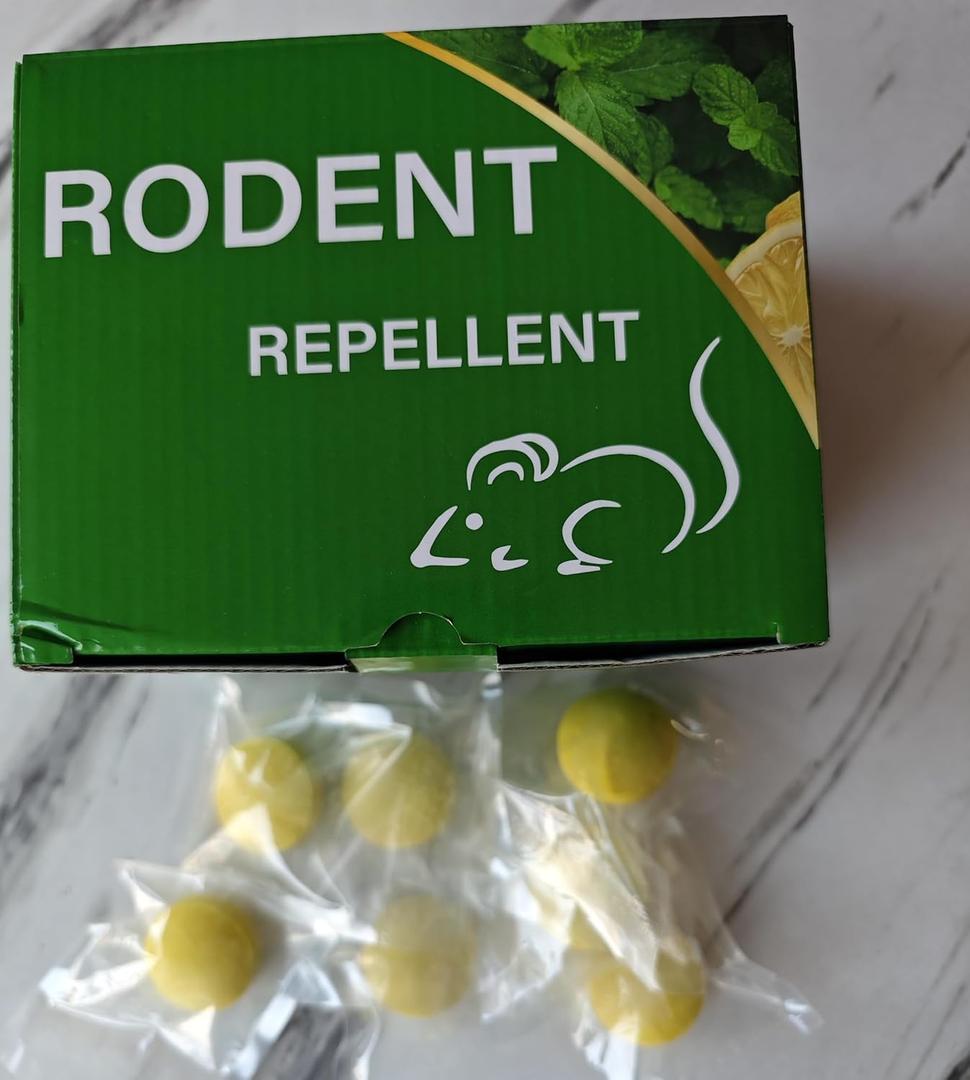 Mouse Rodent Repellent, 24 Pack Peppermint Lemon Mice Repellent for Squirrel Rats Spider Pests, Natural Deterrent for Kitchen, Warehouse, Car, Indoor, Outdoor, Safe for Pets & Family