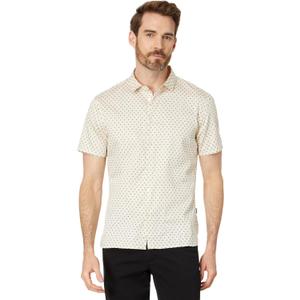 John Varvatos Men's Sean Shirt (Large, China White)