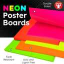 Hygloss Large Poster Board 22x28 - 25 Assorted Neon Color Poster Boards Bulk Pack - 10 Pt. Thickness Colored Poster Board Paper for Projects, Signs, Displays, Crafts - Posterboard Multipack 22" x 28"