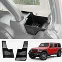 Wheel Well Storage Bin Fit for 2024-2025 Jeep Wrangler JL JLU 4XE Rear Trunk Side Storage Box Cargo Organizer Cargo Tray for Wrangler JL 4dr Accessories(24-25 Trunk Organizer, Not Gladiator)