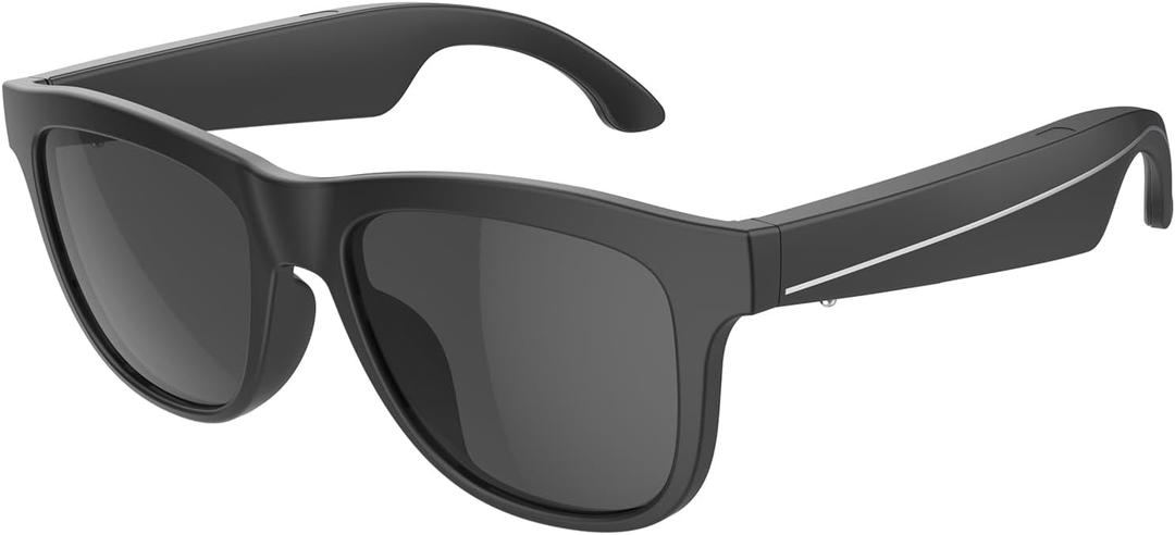 Smart Bluetooth Sunglasses for Men, Voice Assistants and Open Ear Smart Glasses Listen Music and Calls with Outdoor UV Protection for Men Women (Gs11)