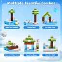 3 otters 32PCS Magnetic Building Blocks Winter Travel Set, STEM Magnet Cubes Toys with Metal Storage Box for Kids, Sensory Christmas Birthday Gifts for Boys & Girls