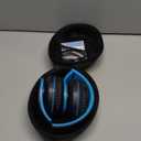 ZIHNIC Bluetooth Headphones Over-Ear, Foldable Wireless and Wired Stereo Headset Micro SD/TF, FM for Cell Phone,PC,Soft Earmuffs &Light Weight for Prolonged Wearing (Black/Blue)