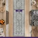 DEXI Hallway Runner Rug, 2x7 Distressed Non Slip Runners Carpet, Boho Vintage Soft Thin Indoor Rug, Stain Resistant Washable Entry Mat for Entryway Kitchen Laundry Room Living Room, Grey