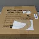 Heated Bird Bath for Outside Winter, Powerful 100W Thermostat Control Heated Bird Baths for Outdoors with 3 Metal Extension Screws, Heated Birdbath Water Heater for Garden Yard Patio Lawn (Blue)