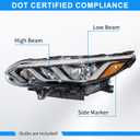 Compatible with Nissan Sentra S/SV 2020 2021 2022 Halogen Headlight Assembly with Bulbs Headlamp Passenger Side