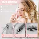 Pinkiou Heated Eyelash Curler for Women,Fast Heat up,Electric Eyelash Curler with Color-Changing Silicone Pad & Overlay Heating, USB-C Rechargeable,2 Temperature Control,Long-Lasting Lash Curler