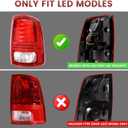 LED Tail Lights Assembly Compatible with 2013-2018 Dodge Ram 1500 2500 3500 Sport, Rear Light Taillights Replacement # 68093081AB 68093081AC (Black Border)