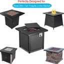 Saking Fire Pit Cover, 28 inch Firepit Covers Square Gas Fireplace Fire Pit Table Cover for Propane Fire Pit- 28 X 28 inch
