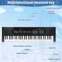 Kids Piano, 61 Keys Electronic Piano Keyboard with Microphone Musical Toy, 24.4*6.3*1.8 inch