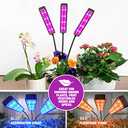 Bell+Howell Growburst 24 Indoor Plant Growing Lamp with 8 Brightness Settings, 3 Light Modes Including Full Spectrum UV Light As Seen On TV (Medium - 3 Heads)