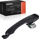 A-Premium Front Right Passenger Side Exterior Door Handle with Keyhole Compatible with Jeep Compass 2007-2017, Patriot 2007-2017 & Dodge Caliber 2008-2012, Smooth Black, Replace# XU80AXRAEWKH