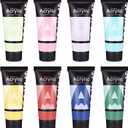 AUREUO Pastel Acrylic Paint Set - 8 Vintage Spring Colors, 0.71 Fl Oz (21ml) Tubes for Floral Painting, Mother's Day Crafts, Home Dcor, Non-Toxic High Pigment Artist Paints