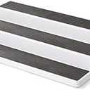 Copco 3-Tier Non-Skid Spice Rack Organizer for Kitchen Cabinet or Pantry, 15-Inch Tiered Shelf, White/Gray, Slip-Resistant Design for Jars and Bottles Pack Of 2