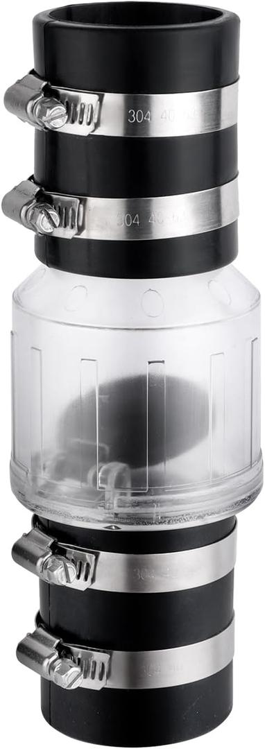 Silent Sump Pump Check Valve, 2 Inch Quiet Check Valve for Sump Pump Prevent Backflow Noise Reduction Fit for 1-1/2 Inch Schedule 40 Pipe