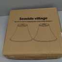 Bell Lamp Shades Set of 2, 6"Top x 13"Bottom x 10"High, Beige Shade Replacement for Table Lamps, Floor Lamps, Fabric Natural Linen Hand Crafted(Spider Fitter), Harp Holders Included, Assembly Required