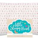 Little Sleepy Head Toddler Pillowcase, 100% Cotton & Hypoallergenic Pillow Case for Toddler Pillow, Snug Fit Envelope Pillowcase, 13x18 Pillowcase, Pilllow Sold Separately (Flamingo Flock)