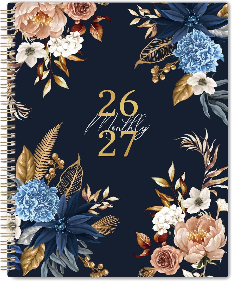 3 x 2026-2027 Monthly Planner - 9'' x 11'', Monthly Planner/Calendar 2026-2027, from JUL.2026 - Dec. 2027, 18 Month Calendar with Tabs, Premium Paper, Twin-wire Binding, Inner Pocket, Note Pages
