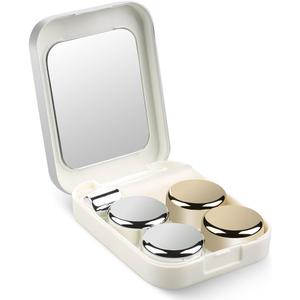 Mckgute Contact Lens Case, Hard Travel Contact Lenses Box Holder Container Soak Storage Kit Cute With Mirror, Tweezers, Remover Tool Stick, Eye Contact Case Container Holder Solution for Daily Outdoor