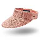 Hemlock Straw Visor for Women | Packable Beach Sun Visor | Sun Protection | One Size (Pink)