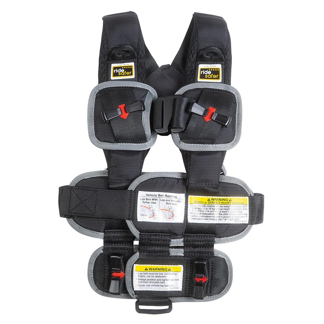 RideSafer Gen 5 - Extra Small (XS) Black, Lightweight, Compact, Portable Car Seat, 2+ years; 26.540 lb - Perfect for Travel and Everyday Child Safety